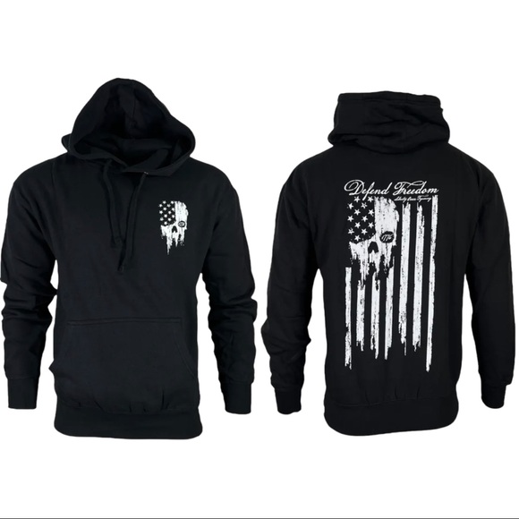 Howitzer Style Men's Hoodie DEFEND FREEDOM Heavyweight Military Grunt MFG - Picture 1 of 11